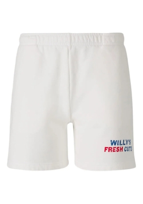 Willy Chavarria logo-print shorts - White