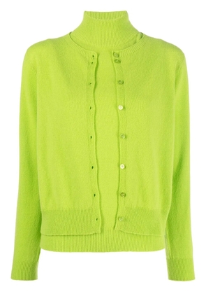 Vanisè button-up knitted cardigan set - Green