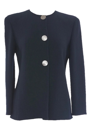 Mila Schon Vintage crew-neck buttoned suit - Blue