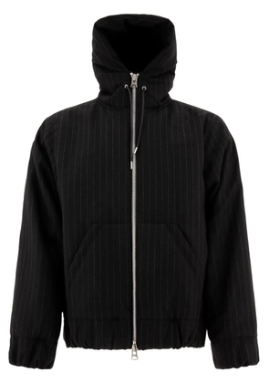 sacai pinstriped jacket - Black