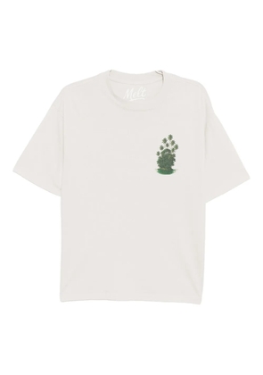 Melt parrot-embroidered T-shirt - Grey