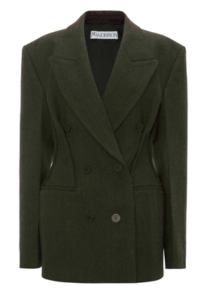 JW Anderson double-breasted hourglass blazer - Green
