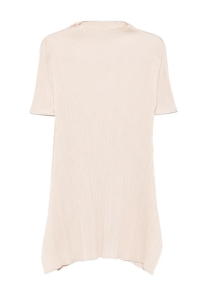 Pleats Please Issey Miyake mock-neck pleated dress - Neutrals