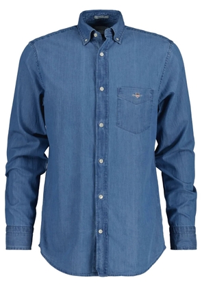 Gant logo-embroidered denim shirt - Blue