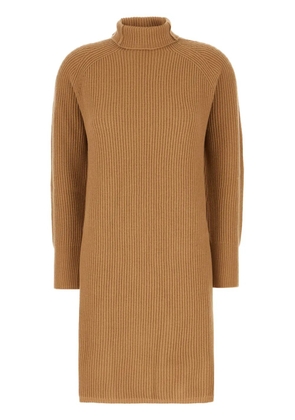 Max Mara fisherman's rib-knit midi dress - Brown