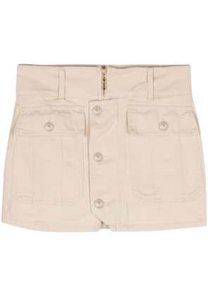 LIU JO panelled denim mini skirt - Neutrals