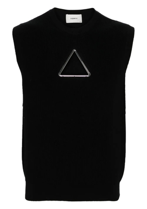 Coperni Triangle sleeveless knitted top - Black