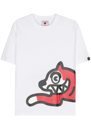 ICECREAM running dog-print cotton T-shirt - White