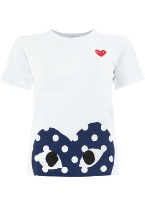 Comme Des Garçons Play heart print T-shirt - White