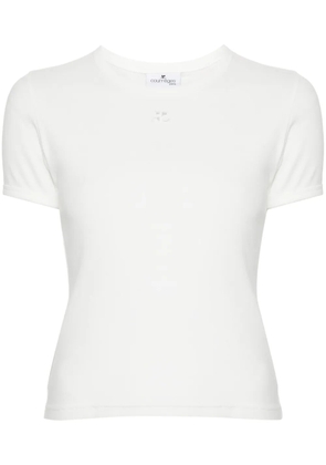 Courrèges Reedition Contrast cotton T-shirt - White
