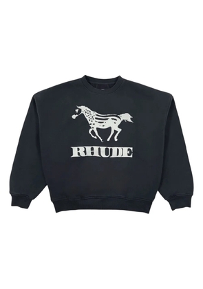 RHUDE dinero-graphic crew-neck sweatshirt - Black