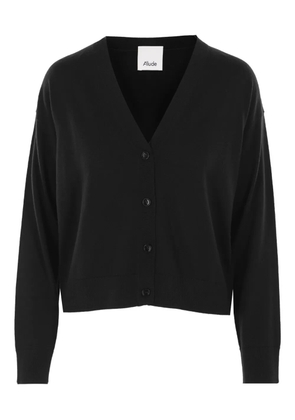 Allude virgin wool cardi-coat - Black