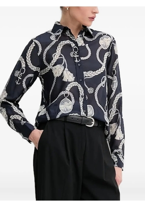 Gant rope-print long-sleeve shirt - Blue