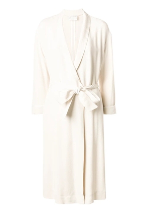 Forte Forte long belted coat - Neutrals