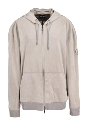 Giorgio Armani Pre-Owned zip pouch hoodie - Neutrals
