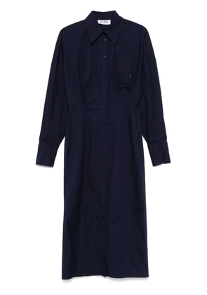 The Attico pleat-detail midi dress - Blue