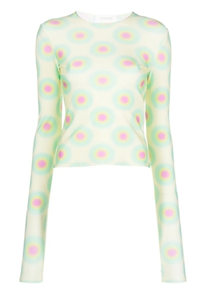 Sportmax graphic-print crew-neck T-shirt - Yellow