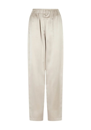 Giorgio Armani elasticated satin trousers - Neutrals