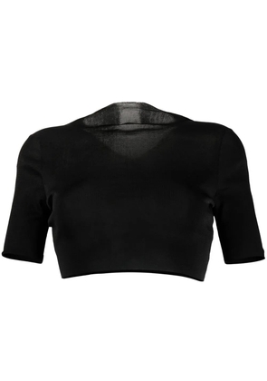The Row cropped short-sleeve top - Black