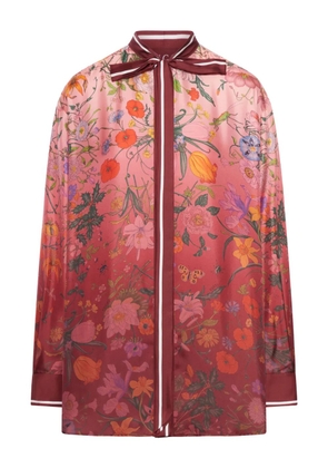 Gucci floral-print silk shirt - Red