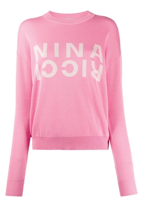 Nina Ricci knitted logo jumper - Pink