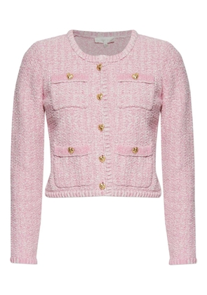 LoveShackFancy Delcie heart-button pocket cardigan - Pink
