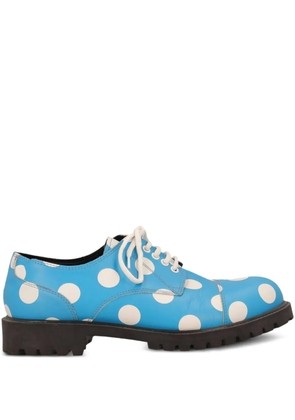 Moschino Pre-Owned polka-dot-print derby shoes - Blue
