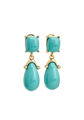 Kenneth Jay Lane square-top drop earrings - Blue