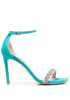 Stuart Weitzman Sue 100mm braided-strap sandals - Blue