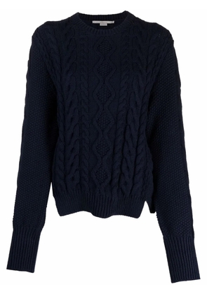 Stella McCartney long-sleeve cable-knit jumper - Blue