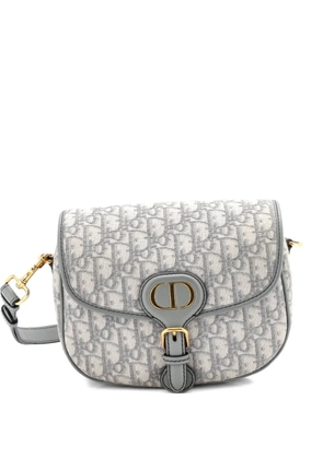 Christian Dior Pre-Owned Bobby Flap Bag Oblique Canvas Medium crossbody bag - Grey