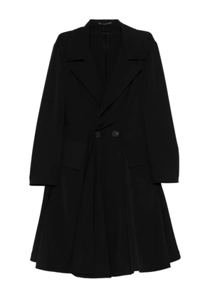 Yohji Yamamoto notched-lapel coat - Black