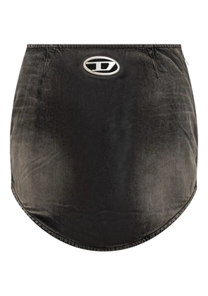 Diesel zip-fastening denim skirt - Black