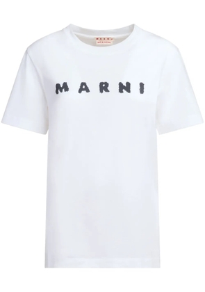 Marni logo print T-shirt - White