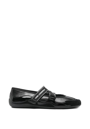 Karl Lagerfeld Altia cross-strap ballet flats - Black