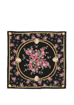 Dolce & Gabbana floral chain scarf - Black
