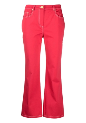 Boutique Moschino high-rise flared cotton jeans - Pink