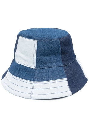AMBUSH denim-patchwork bucket hat - Blue