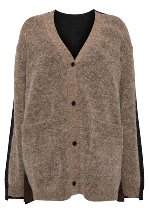 JNBY color-block long-sleeved cardigan - Brown