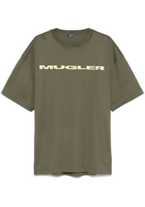 Mugler logo-appliqué T-shirt - Green