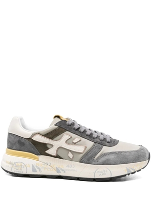Premiata suede panelled low-top sneakers - Grey
