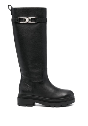 Ferragamo Vara Chain knee-high boots - Black