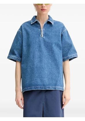 Sunnei half-zip denim top - Blue
