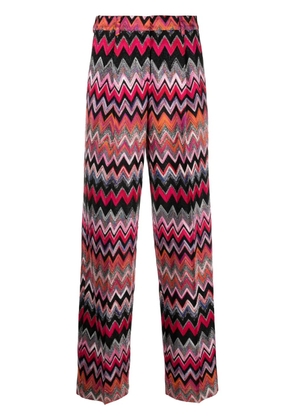 Missoni zigzag woven straight-leg trousers - Black
