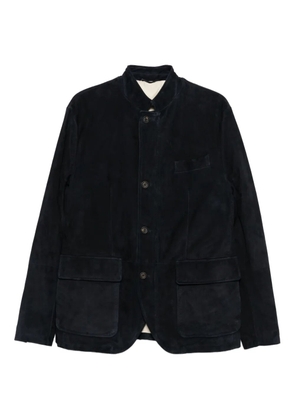 Eleventy patch pocket suede jacket - Blue