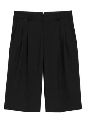 AMI Paris pleated wide bermuda shorts - Black