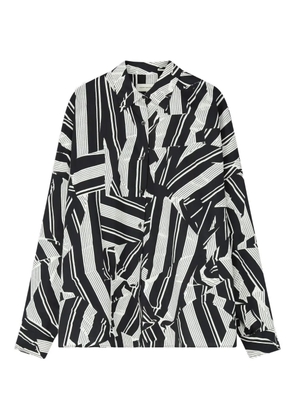 DRIES VAN NOTEN cocoon geometric cotton shirt - Black
