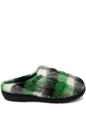 SUBU plaid slippers - Green