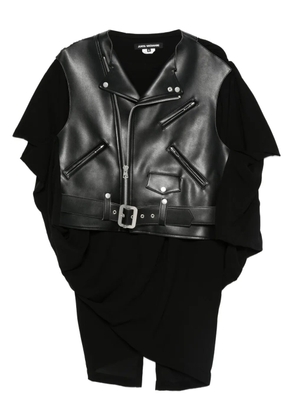 Junya Watanabe draped zip-fastening jacket - Black