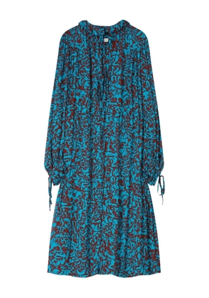 DRIES VAN NOTEN printed midi dress - Blue